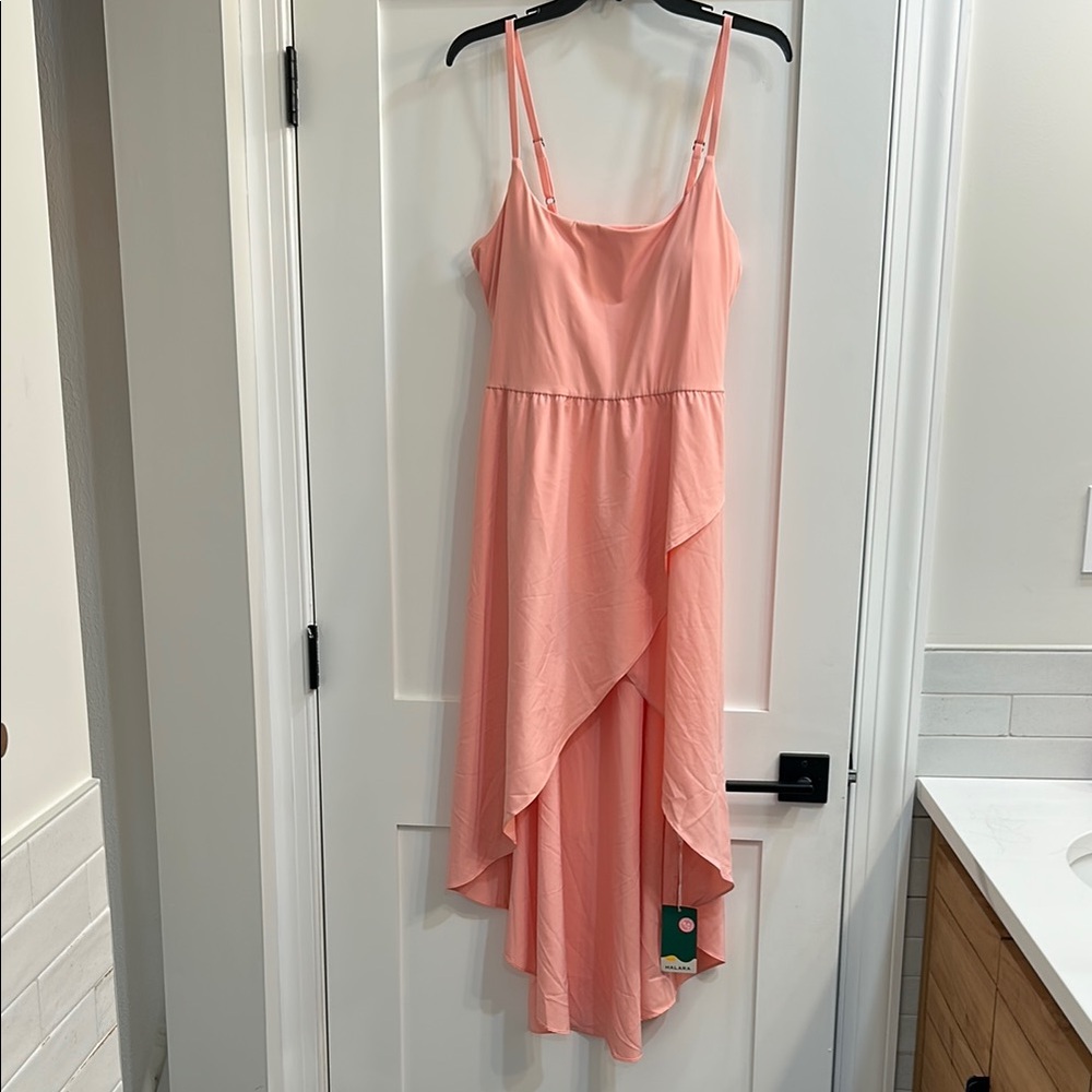 HALARA Breezeful Backless High Low 2-Piece Side Pocket MIDI Quick Dry Dress